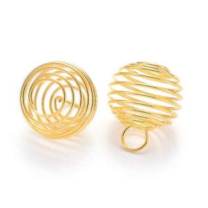 15mm Bead Cage - Gold Plated - Riverside Beads