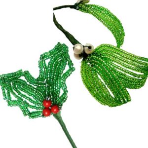 Beaded Holly and Mistletoe Workshop - Riverside Beads