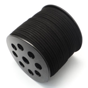3mm Faux Suede Cord - Black - Riverside Beads