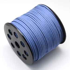 3mm Faux Suede Cord - Blue - Riverside Beads