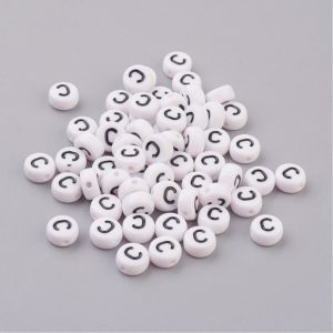 Acrylic Alphabet Bead - C - Riverside Beads