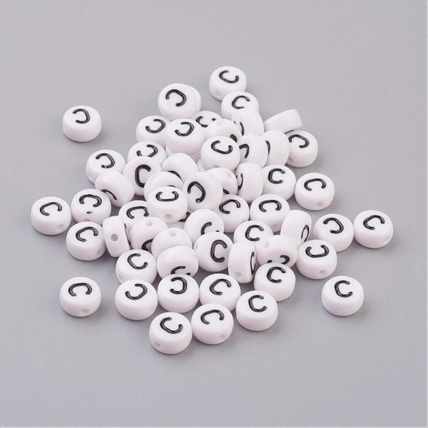 Acrylic Alphabet Bead - C - Riverside Beads