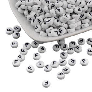 Acrylic Alphabet Bead - F - Riverside Beads