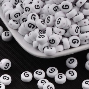 Acrylic Alphabet Bead - G - Riverside Beads