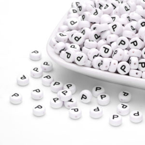 Acrylic Alphabet Bead - P - Riverside Beads