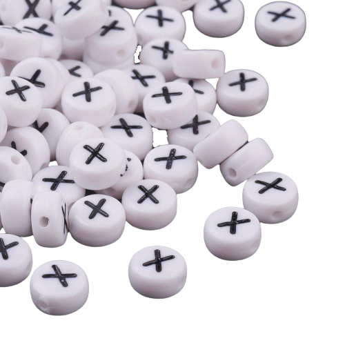 Acrylic Alphabet Bead - X - Riverside Beads