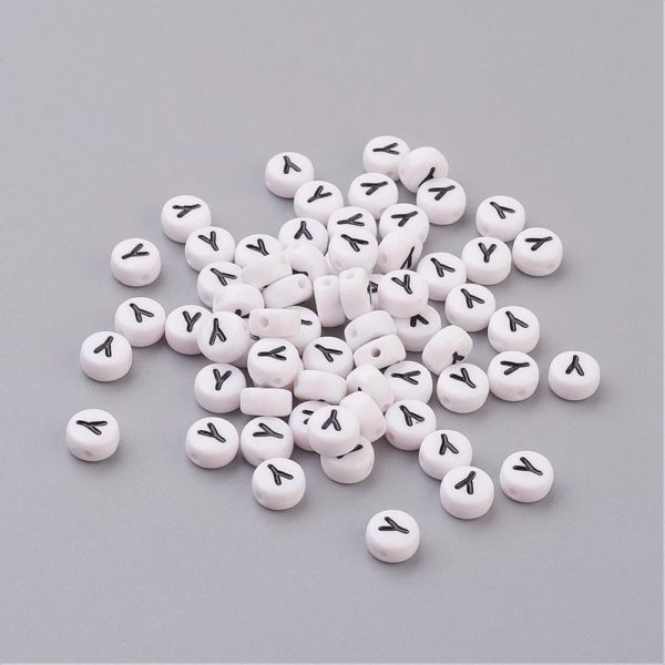 Acrylic Alphabet Bead - Y - Riverside Beads