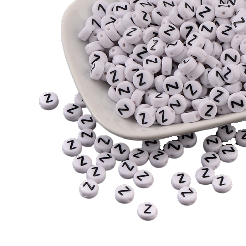 Acrylic Alphabet Bead - Z - Riverside Beads