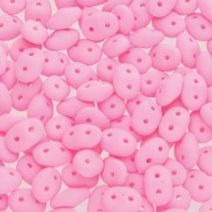 Czech SuperDuos - Bondeli Matt Soft Pink - Riverside Beads