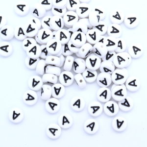 Acrylic Alphabet Bead A - Riverside Beads