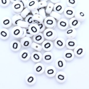 Acrylic Alphabet Bead O - Riverside Beads