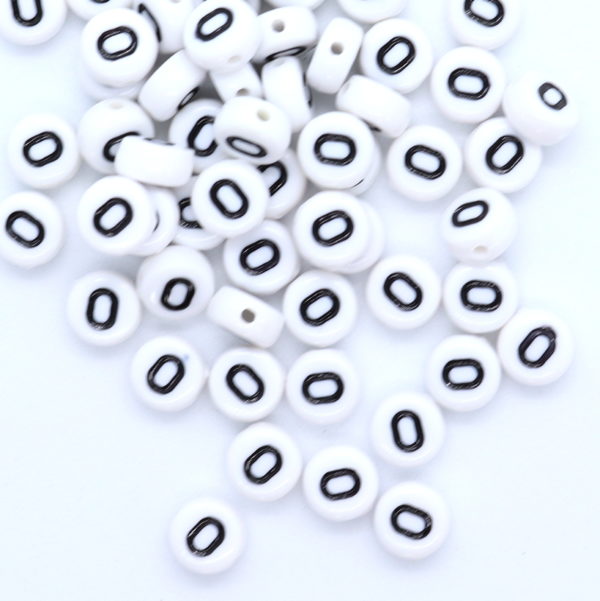 Acrylic Alphabet Bead O - Riverside Beads