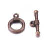 11mm Round Toggle Clasp - Copper - Riverside Beads