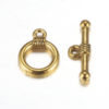 11mm Round Toggle Clasp - Gold - Riverside Beads