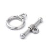 11mm Round Toggle Clasp - Silver - Riverside Beads