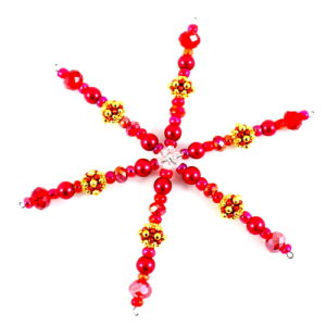 Red Snowflake Decoration Kit - Riverside Beads