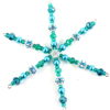 Teal Snowflake Decoration Kit - Riverside Beads