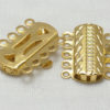 5 Strand Push Clasp - Gold - Riverside Beads