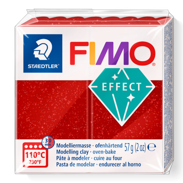Staedtler FIMO Effect - Glitter Red - Riverside Beads