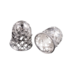 9mm Flower End Caps - Silver - Riverside Beads