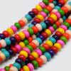 Dyed Howlite Rondelle Bead - Riverside Beads