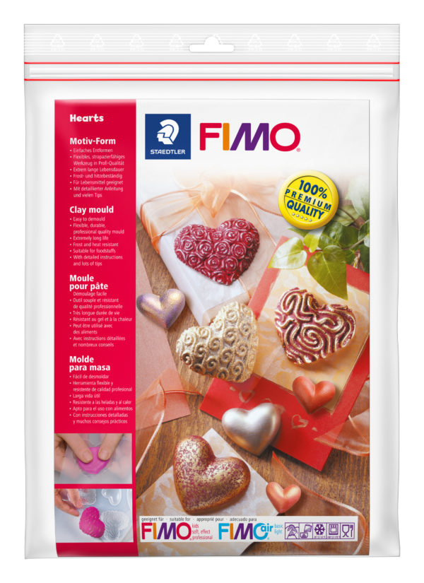 FIMO Heart Clay Moulds - Riverside Beads