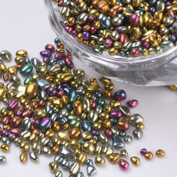 Glass Resin Chips - Metallic Rainbow - Riverside Beads