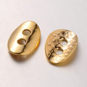 Textured Button Clasp - Gold - Riverside Beads