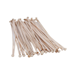 50mm Rose Gold Plated Headpins - Riverside Beads