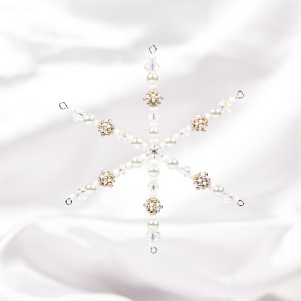 White Snowflake Decoration Kit - Riverside Beads