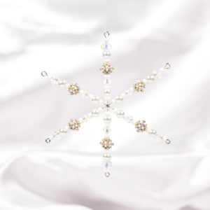 White Snowflake Decoration Kit - Riverside Beads