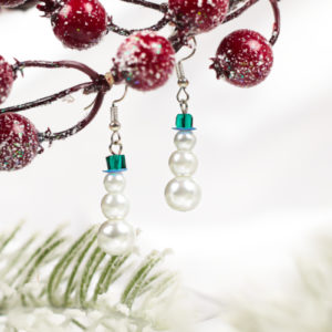 Teal Snowman Beaded Charm Kit - Riverside Beads