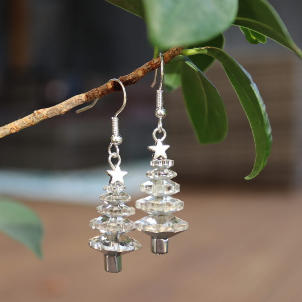 Crystal Christmas Tree Earrings - Riverside Beads