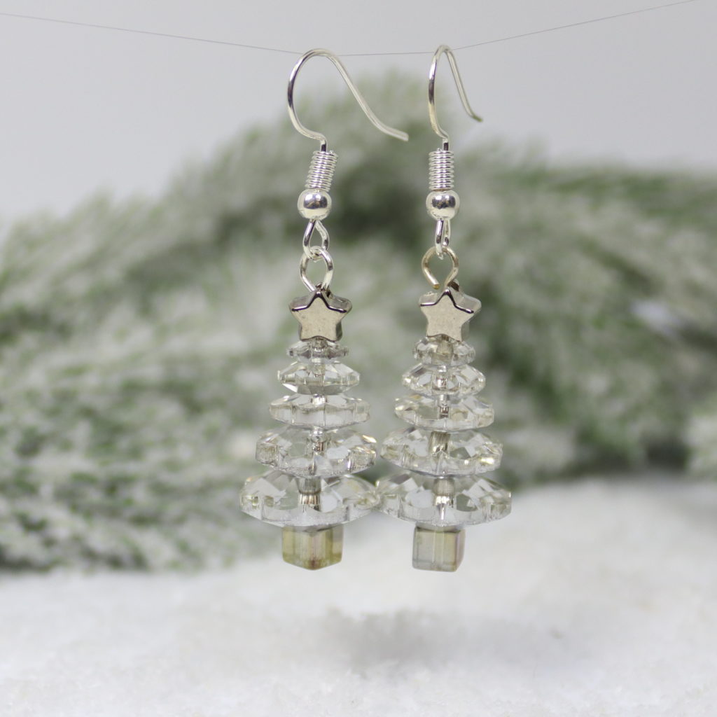 Crystal Christmas Tree Earrings - Riverside Beads