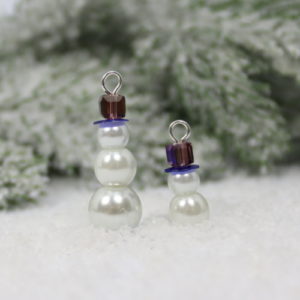 Purple Snowman Beaded Charm Kit - Riverside Beads