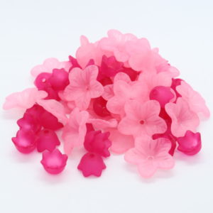 Acrylic Lucite Flower Bead Collection - Pink - Riverside Beads