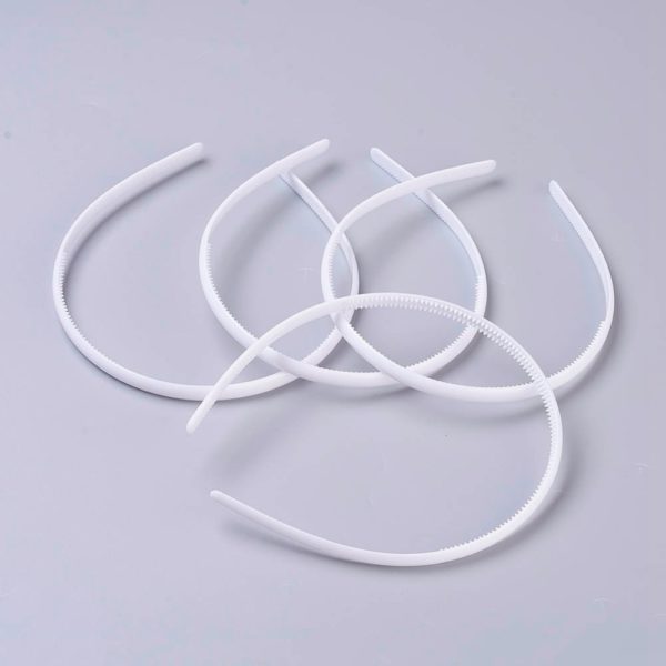 Plastic Headband - White - Riverside Beads