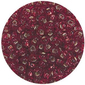 Size 10/0 Preciosa Seed Beads - S/L Red - Riverside Beads