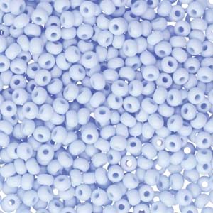 Size 8/0 Preciosa Seed Beads - Opaque Baby Blue - Riverside Beads