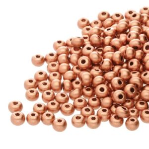 Size 8/0 Preciosa Seed Beads - Metallic Copper - Riverside Beads