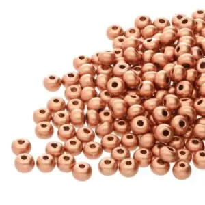 Size 8/0 Preciosa Seed Beads - Metallic Copper - Riverside Beads