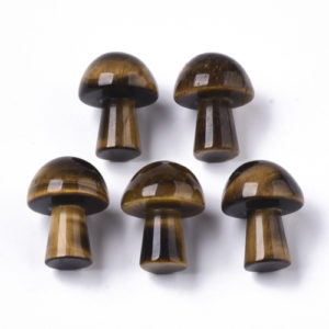 Tiger Eye GuaSha Stone Mushroom - Riverside Beads