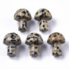 Dalmatian Jasper GuaSha Stone Mushroom - Riverside Beads