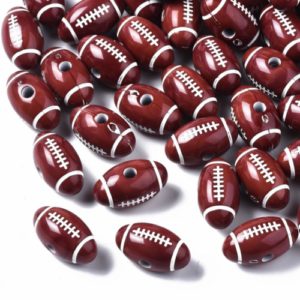 Acrylic Rugby Ball Bead - Riverside Beads