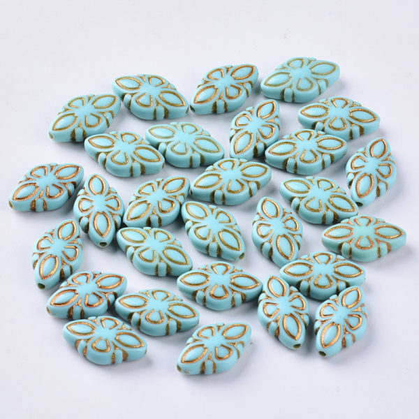 Acrylic Patterned Kite Bead - Riverside Beads