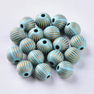 Acrylic Patterned 12x18mm Beads - Riverside Beads