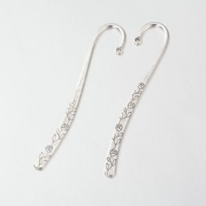 Tibetan Style Rose Bookmark - Silver - Riverside Beads