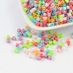 Acrylic AB Cube Bead