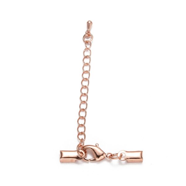 Rose Gold Box Closer with clasp and extension chain