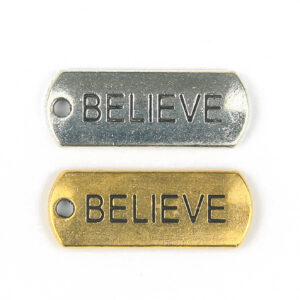 Believe Tag Charms - Riverside Beads